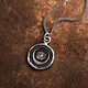 Pyrrha Necklace - Lotus Flower Oxidized Sterling Silver