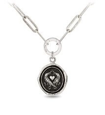 Pyrrha Necklace - We Two Are One Oxidized Silver Large Paperclip Chain