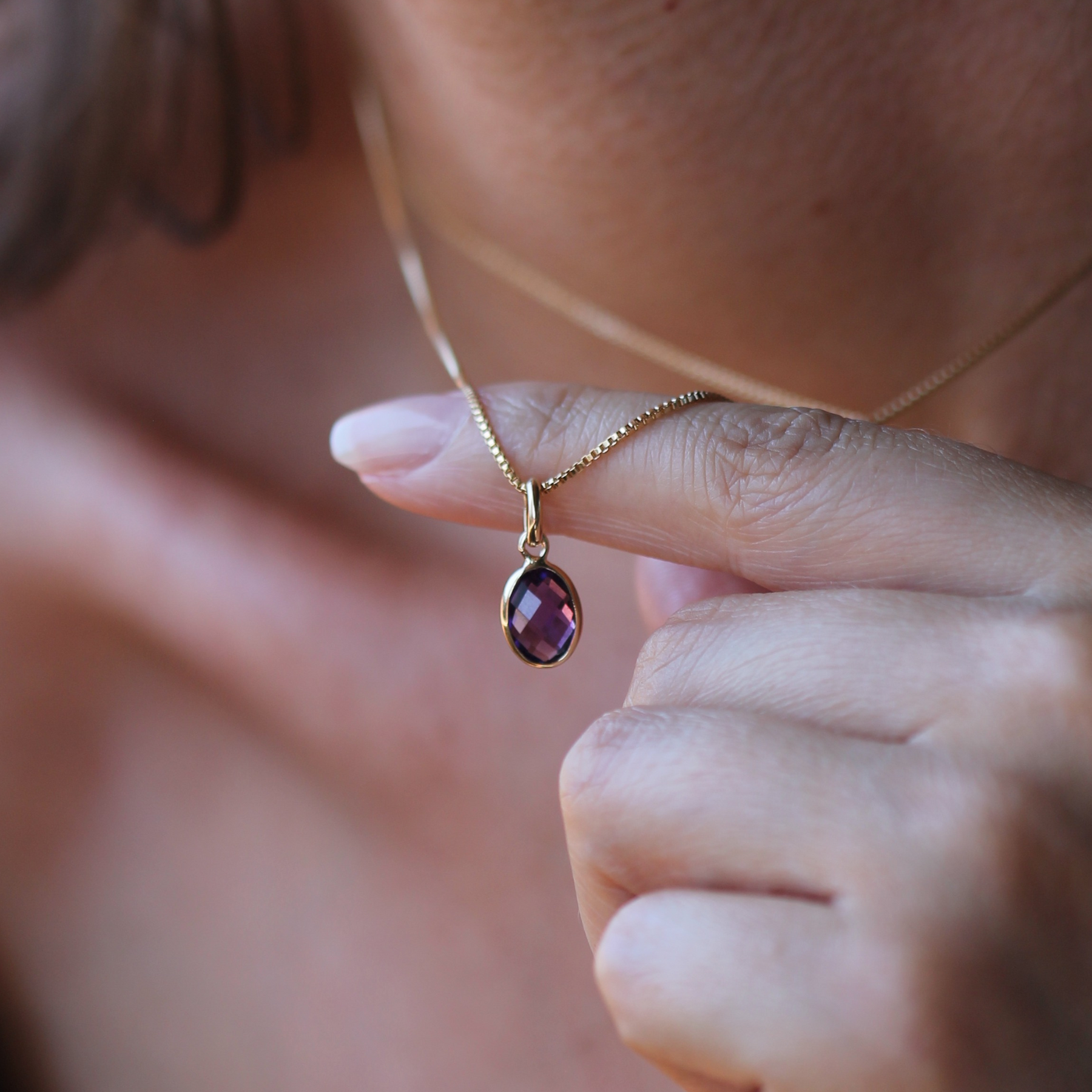 Leah Yard Designs Necklace - Evelyn - Amethyst