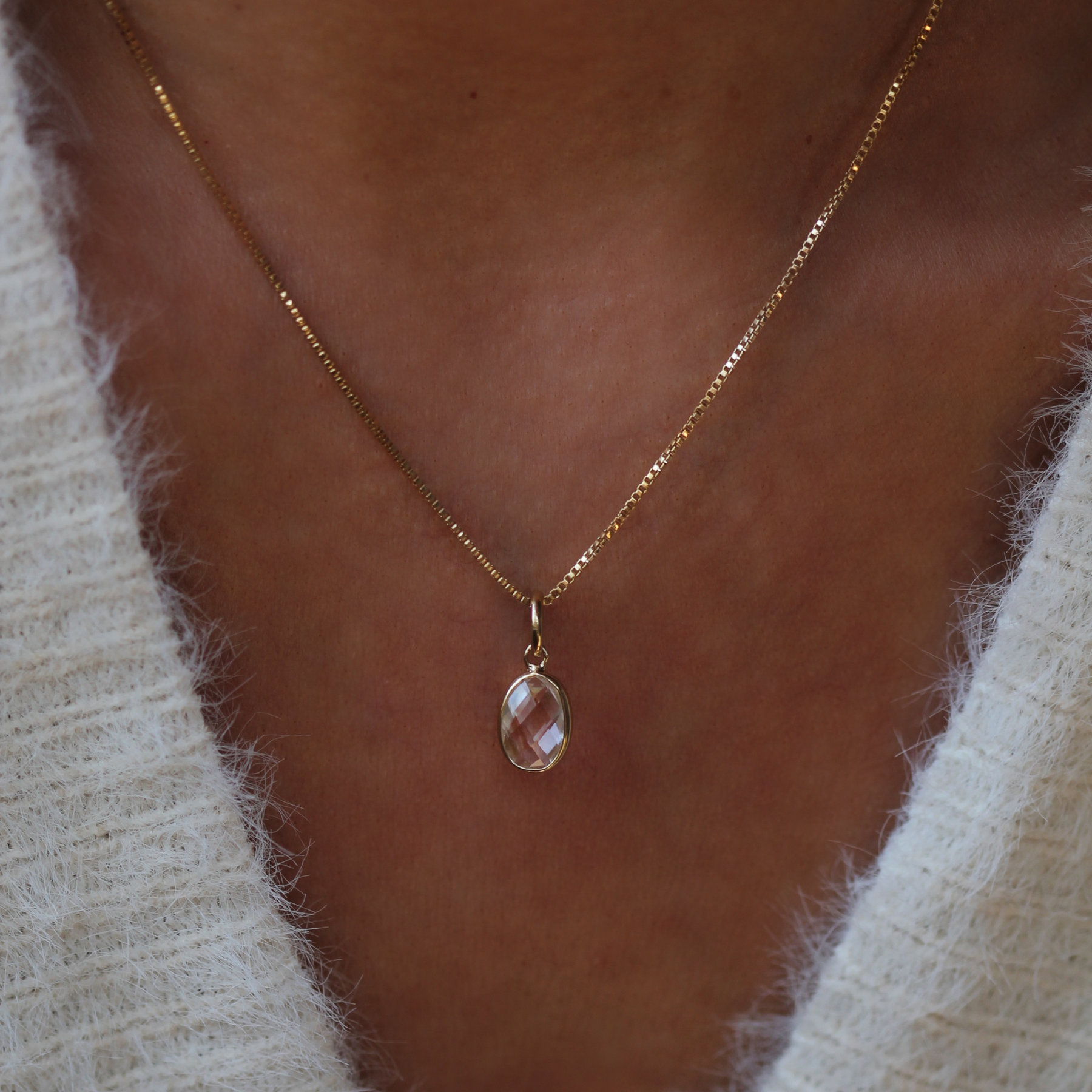 Leah Yard Designs Necklace - Evelyn - White Topaz