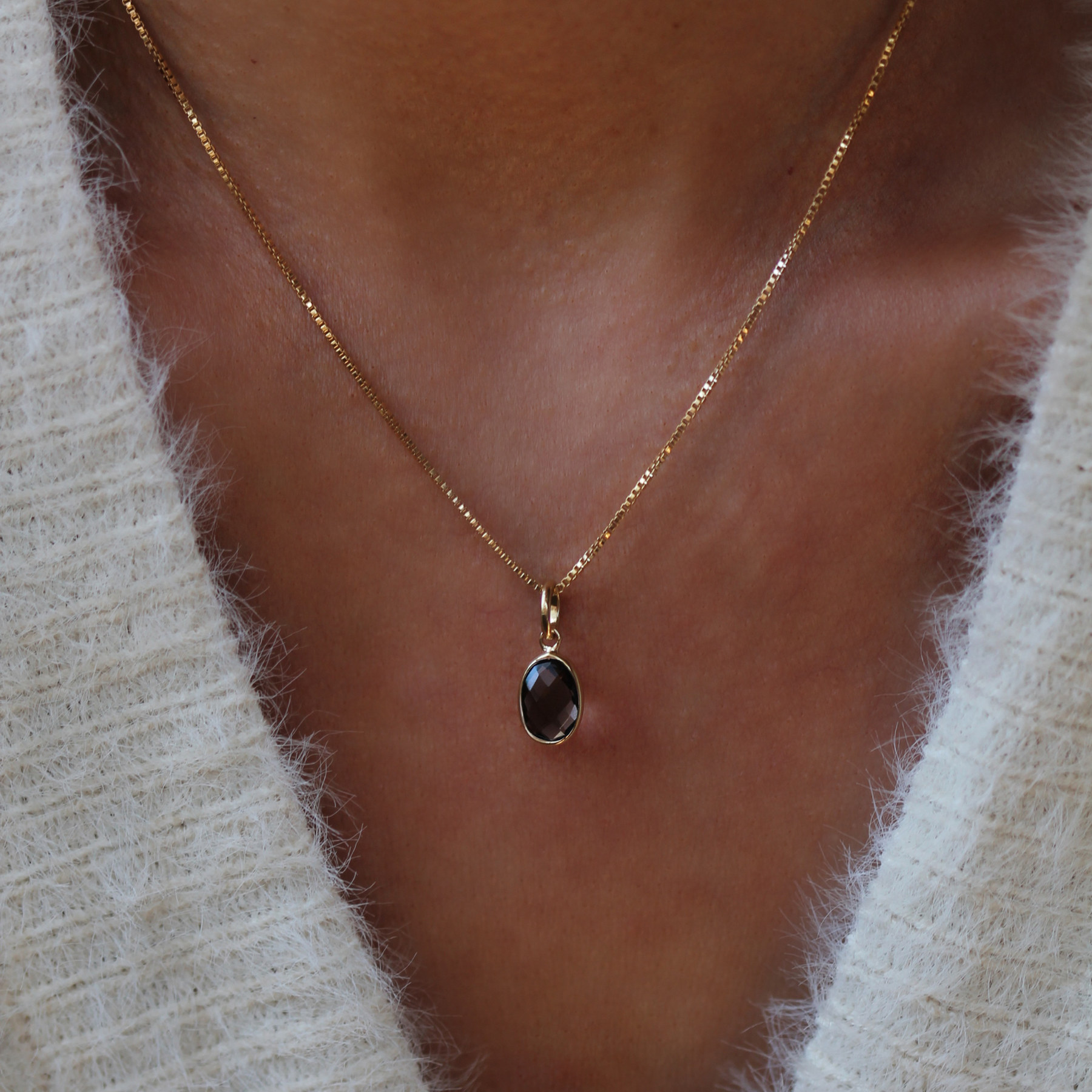 Leah Yard Designs Necklace - Evelyn - Smoky Quartz