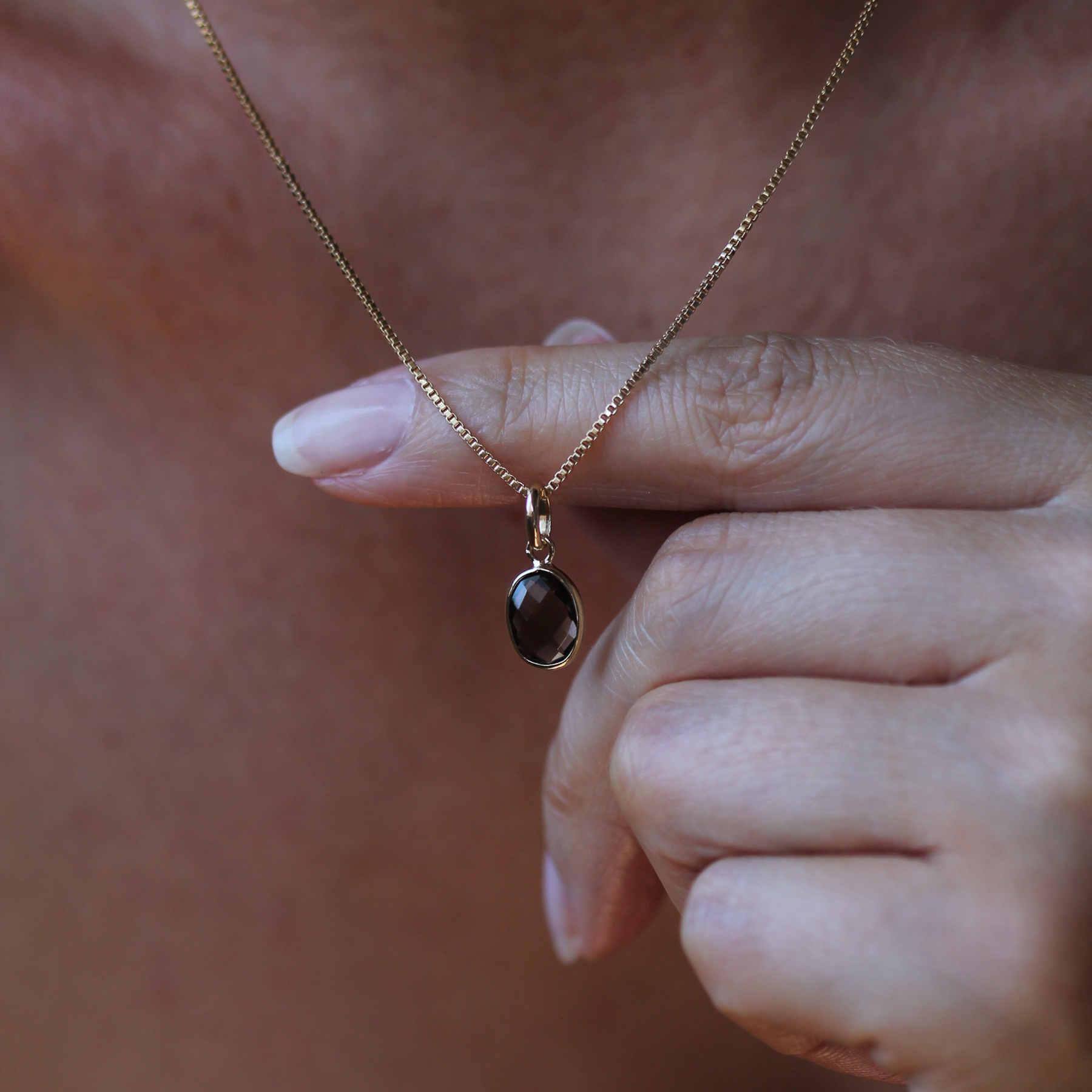 Leah Yard Designs Necklace - Evelyn - Smoky Quartz