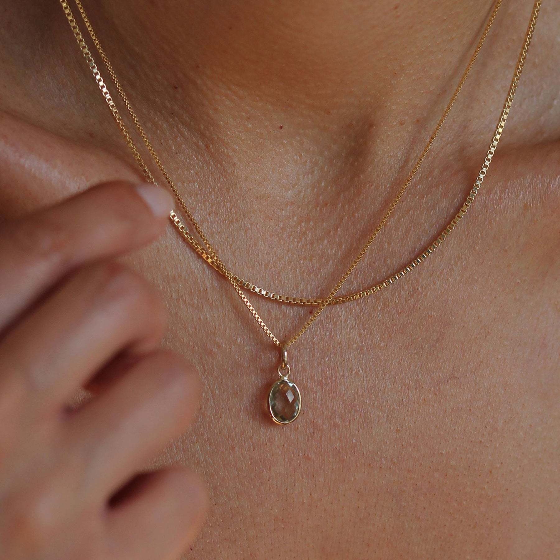 Leah Yard Designs Necklace - Evelyn - Green Amethyst