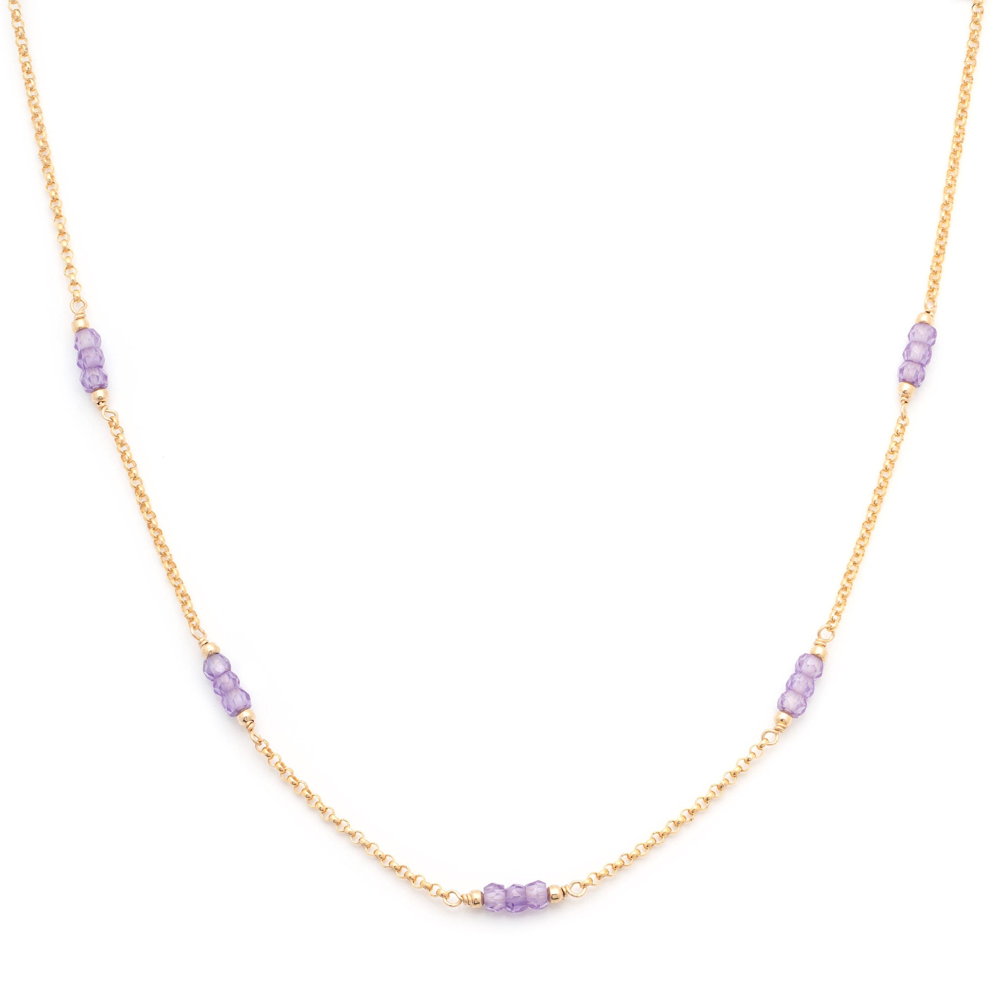 Leah Yard Designs Necklace - Dottie - Lavender C.Z.