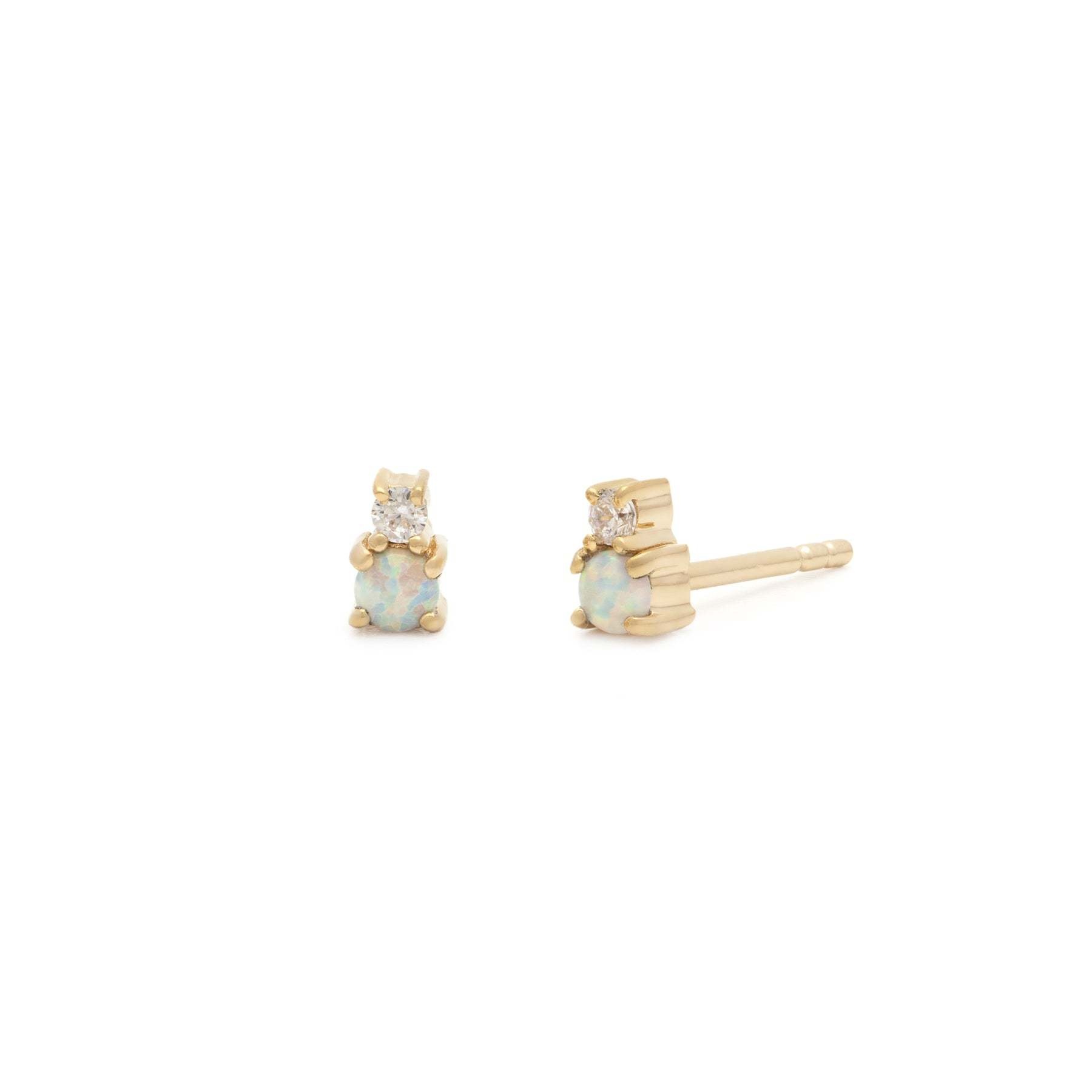 Leah Yard Designs Earrings - Mini Joy Studs - Synthetic Opal