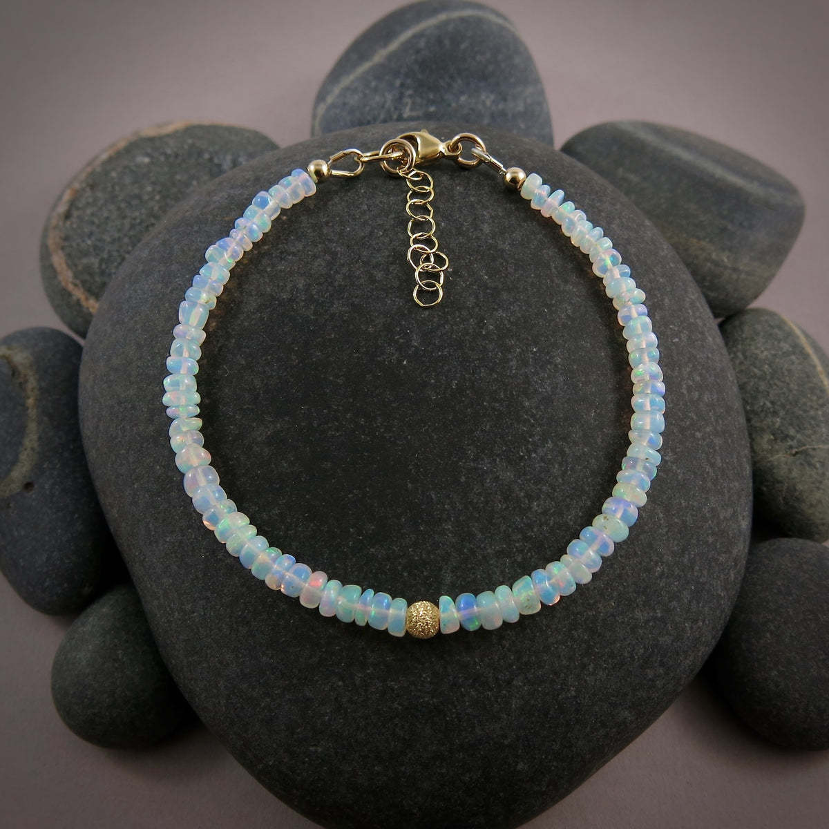 Mikel Grant Jewelry Bracelet - Welo Opal Bead 14K Gold Fill