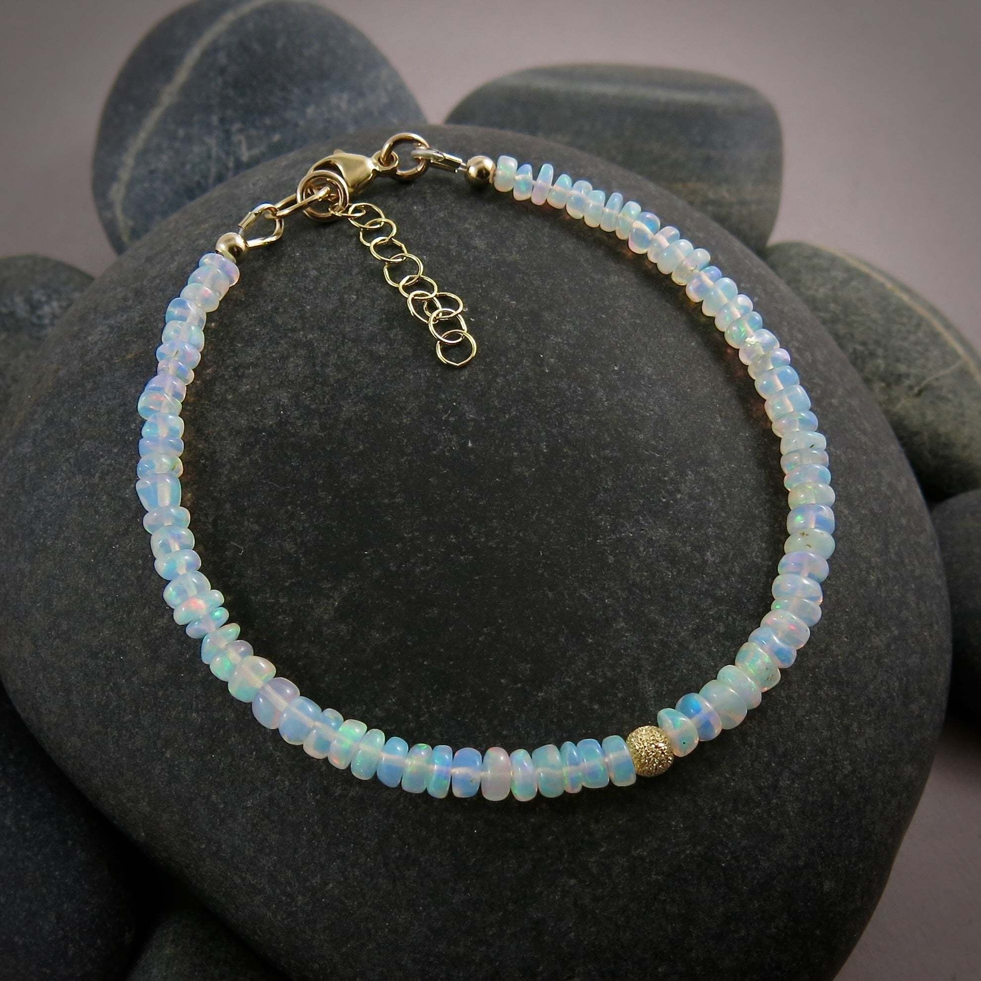 Mikel Grant Jewelry Bracelet - Welo Opal Bead 14K Gold Fill