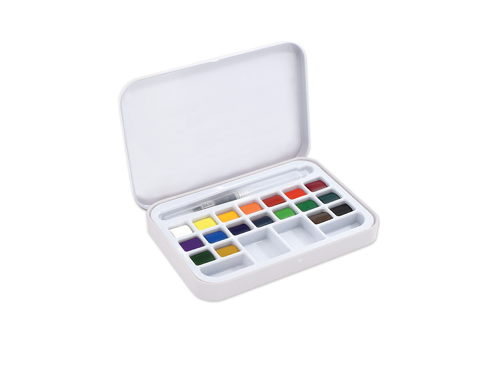 Watercolour Half Pan Set 18 Colours Classic Palette