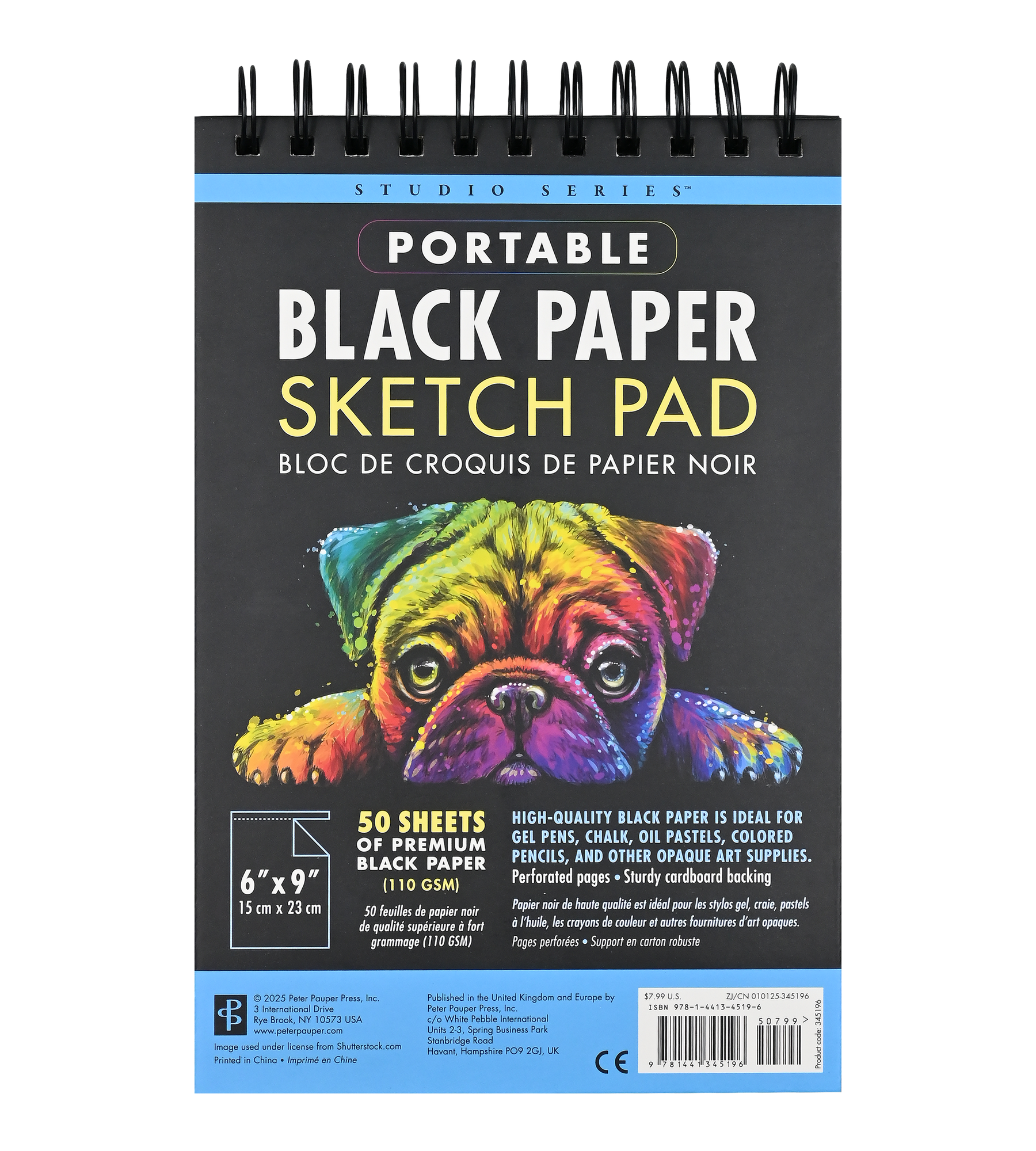 Studio Series Portable Black Paper Sketch Pad