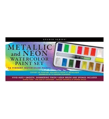 Studio Series Metallic & Neon Watercolor Paint Set