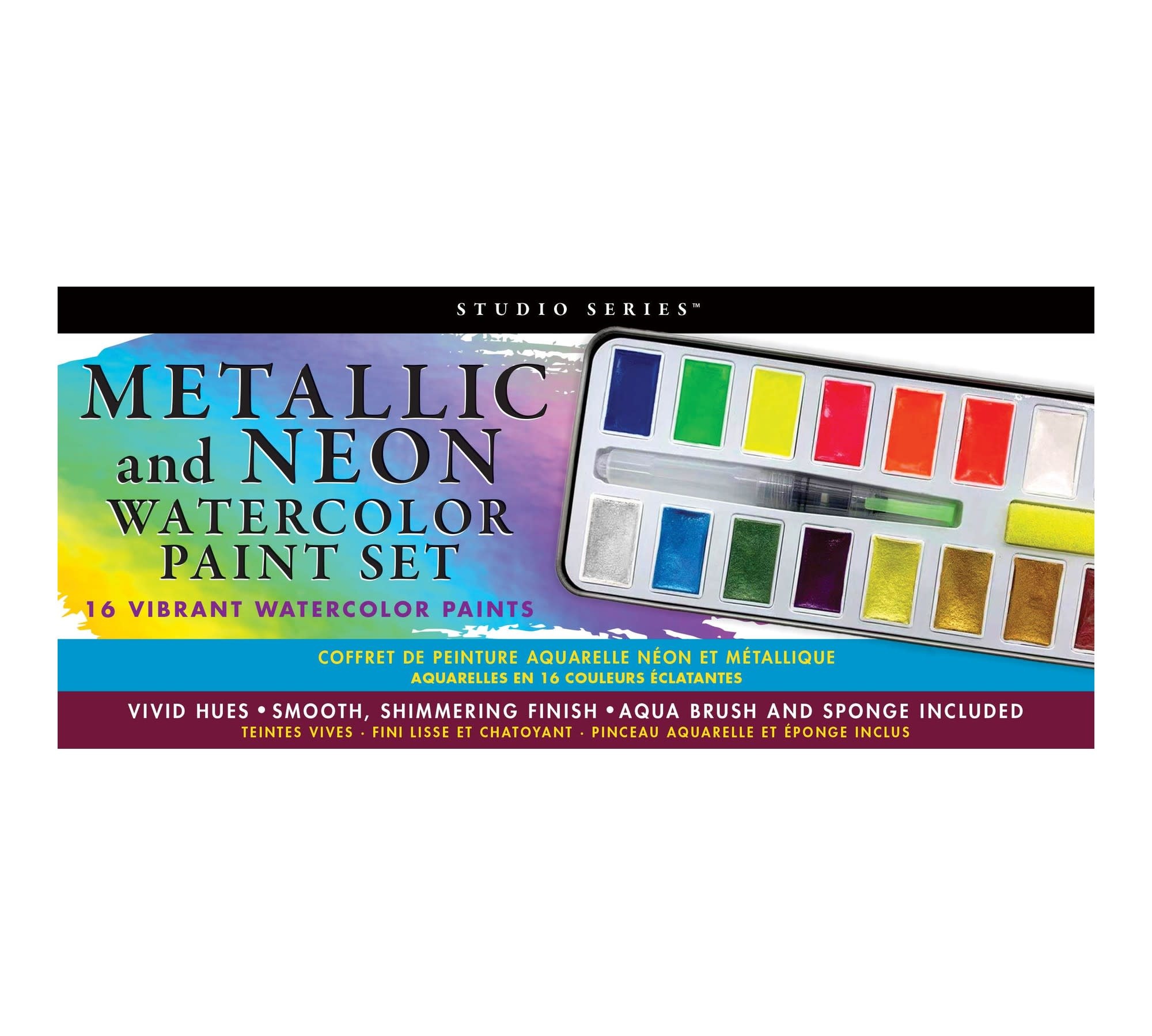 Studio Series Metallic & Neon Watercolor Paint Set