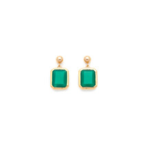 Leah Yard Designs Earrings - Angie - Green Onyx