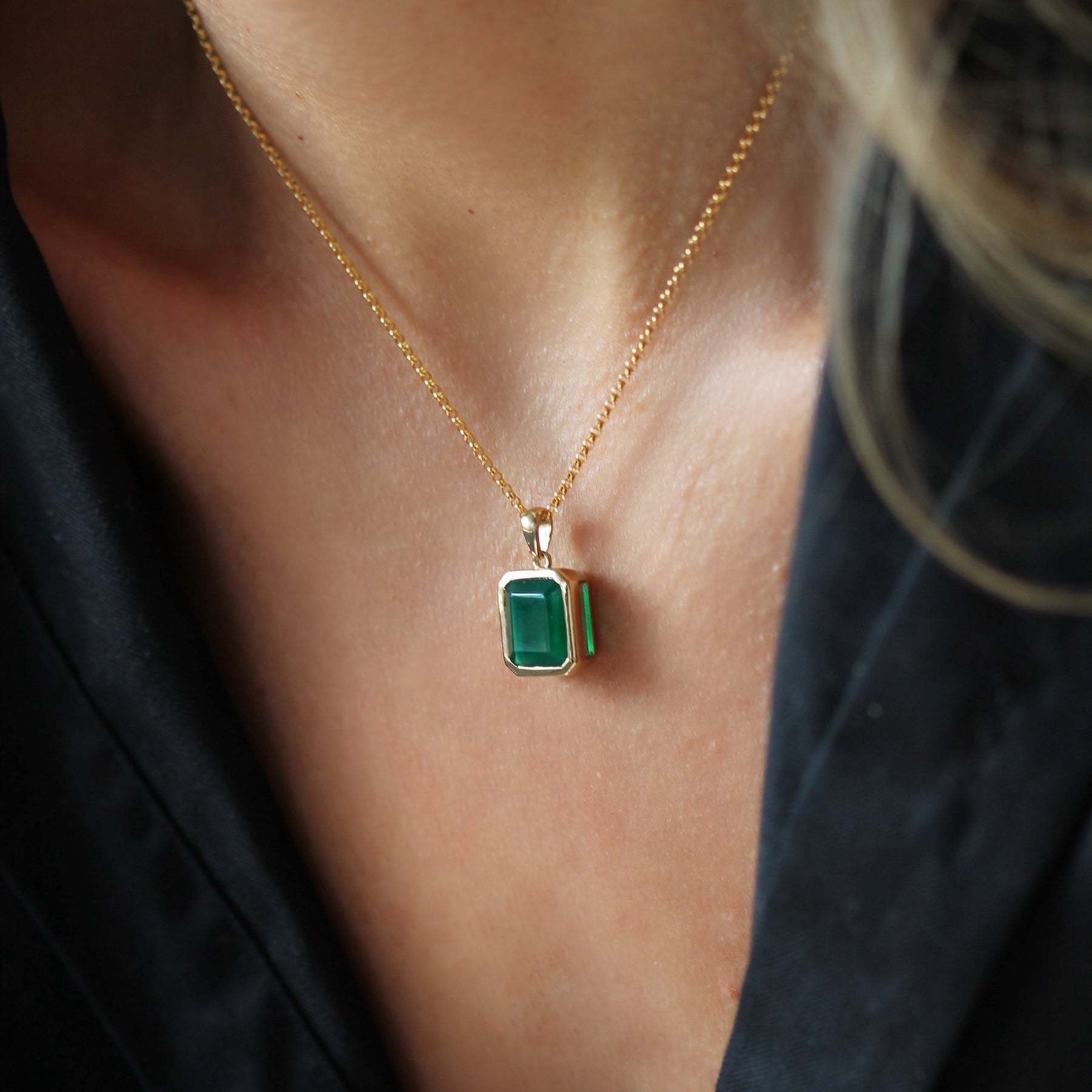 Leah Yard Designs Necklace - Angie - Green Onyx