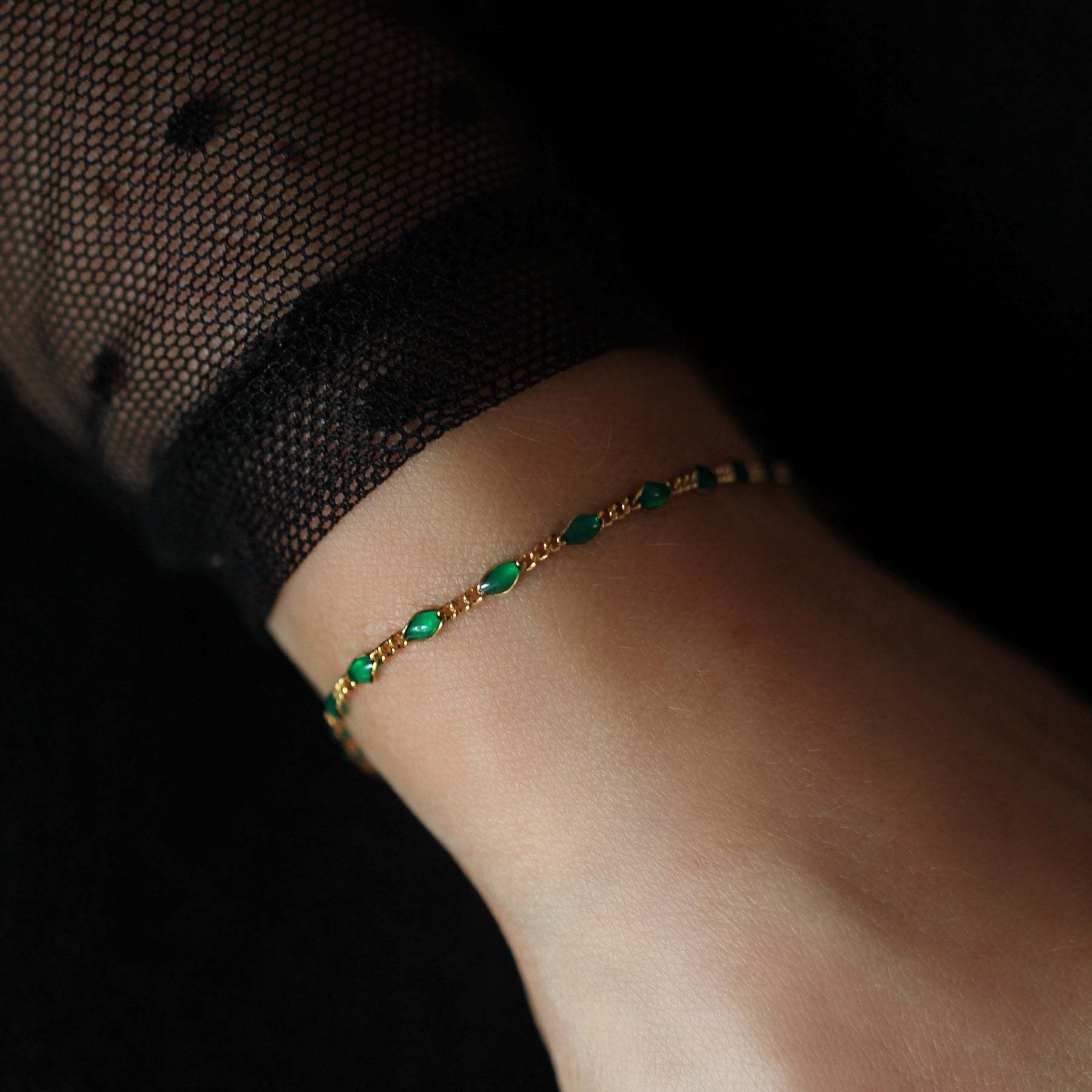 Leah Yard Designs Bracelet - Emerelle - Green Enamel