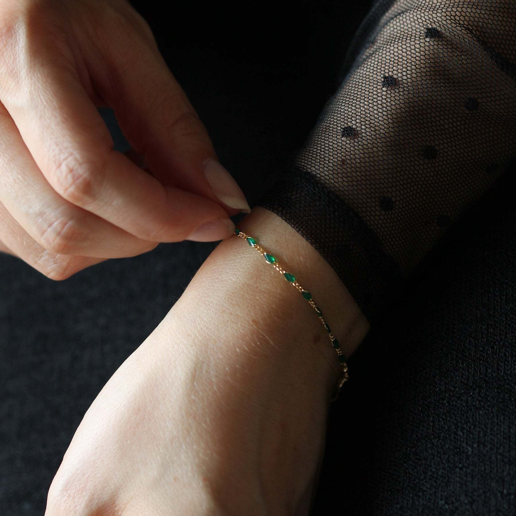 Leah Yard Designs Bracelet - Emerelle - Green Enamel