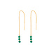 Leah Yard Designs Earrings - Threader - Green Onyx