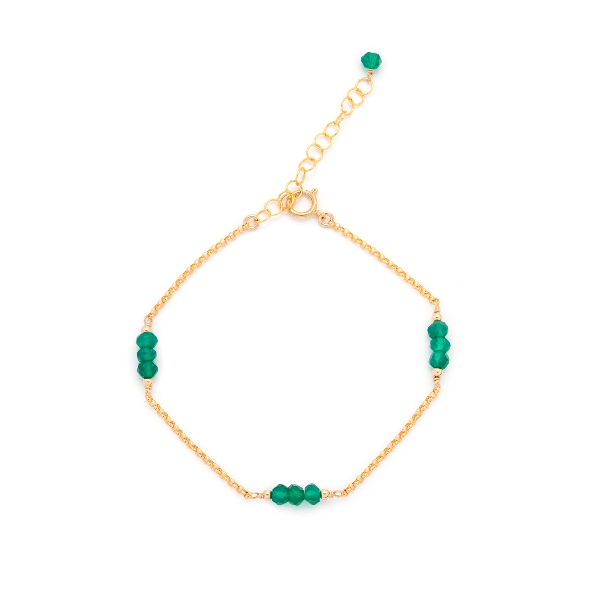 Leah Yard Designs Bracelet - Dottie - Green Onyx