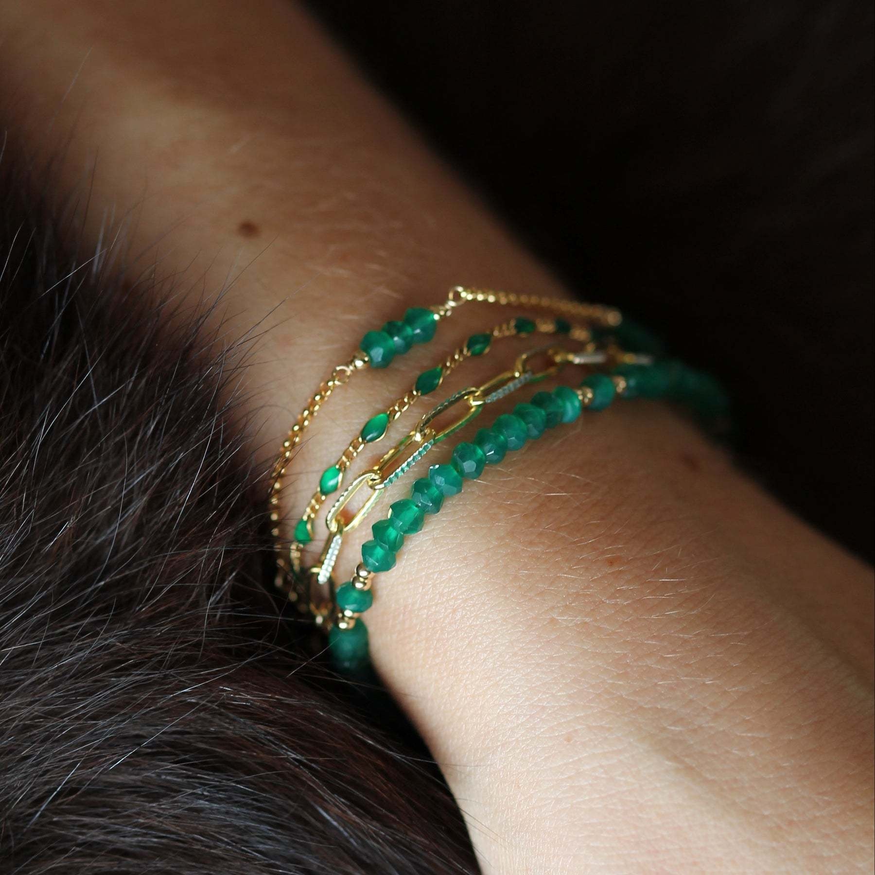 Leah Yard Designs Bracelet - Florance - Green Onyx