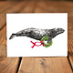 Art Card - Decorated Grey Whale