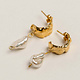 Pamela Card Earrings - Nostalgic Echo 24K Plated, Freshwater Irregular Potato Pearl