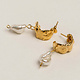 Pamela Card Earrings - Nostalgic Echo 24K Plated, Freshwater Irregular Potato Pearl