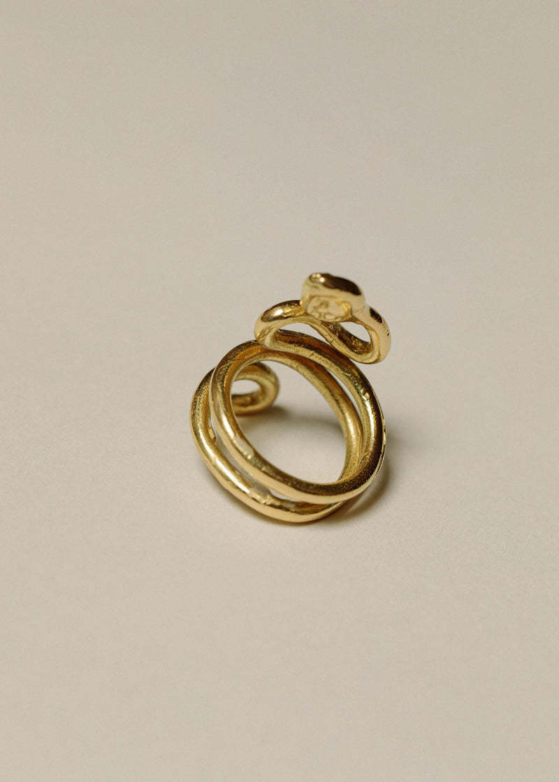 Pamela Card Ring - Serpentina 24K Plated - Sz 6.5