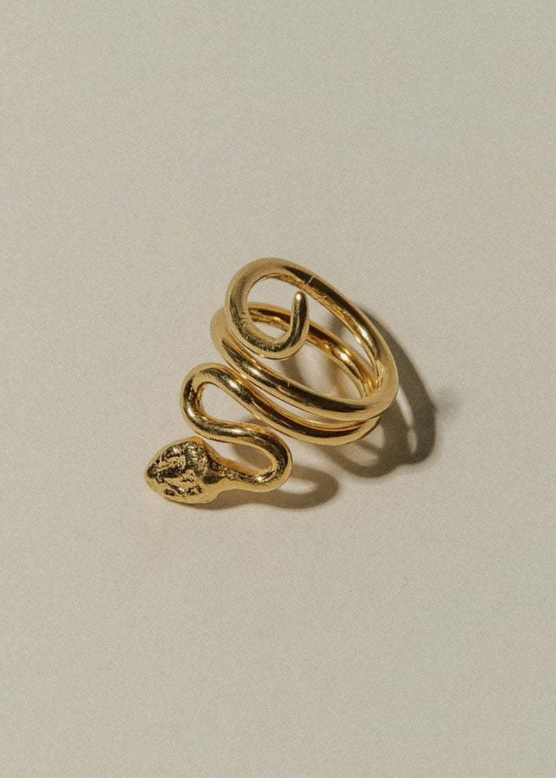 Pamela Card Ring - Serpentina 24K Plated - Sz 6.5