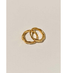 Pamela Card Ring - Divine Unity Set of 2, 24K Plated - Sz 7