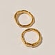 Pamela Card Ring - Divine Unity Set of 2, 24K Plated - Sz 7