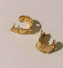 Pamela Card Earrings - Fragment of Time 24K Plated