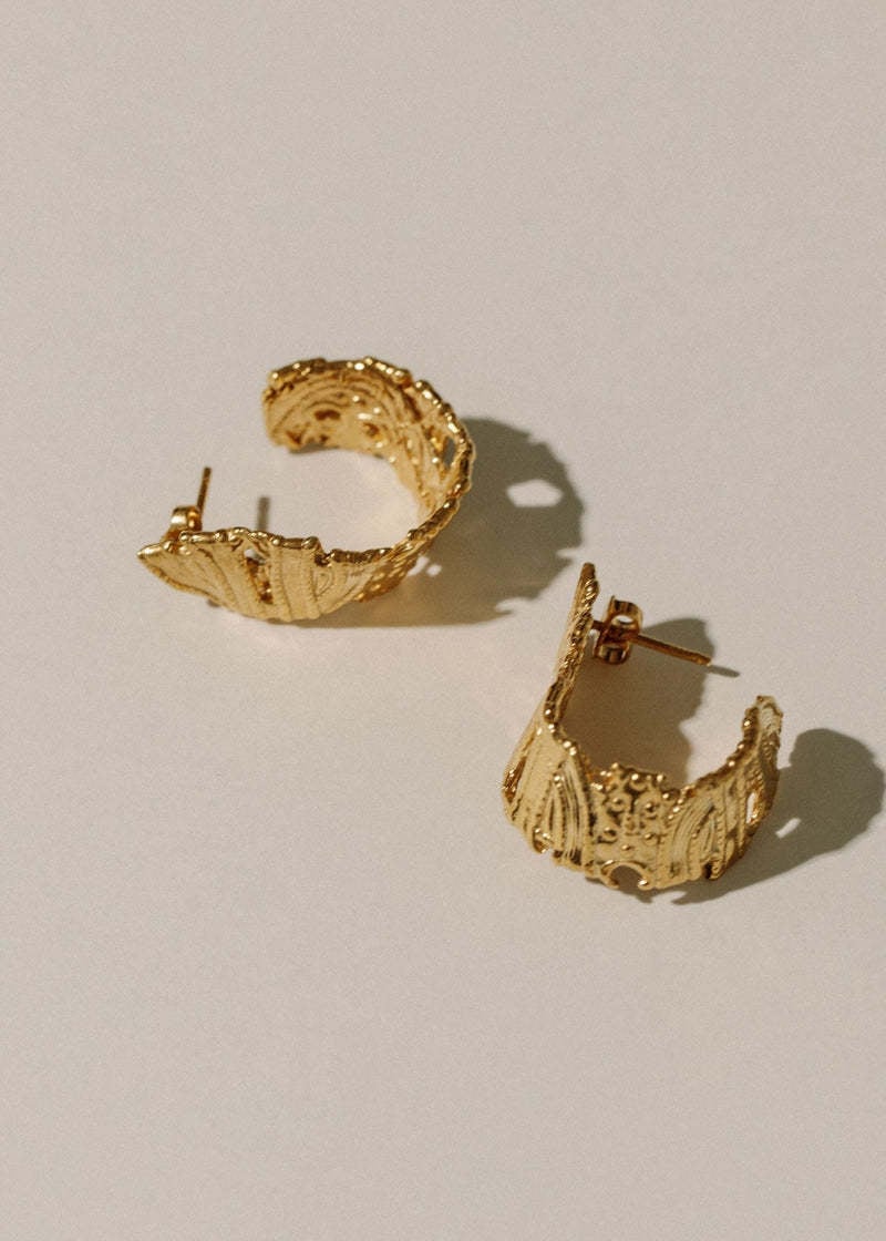 Pamela Card Earrings - Fragment of Time 24K Plated