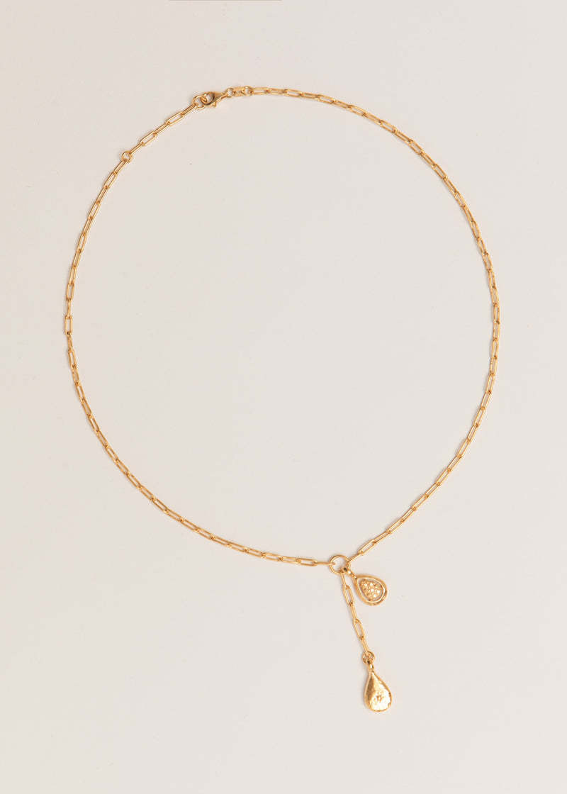 Pamela Card Necklace - Theater of Emotions 24K Vermeil