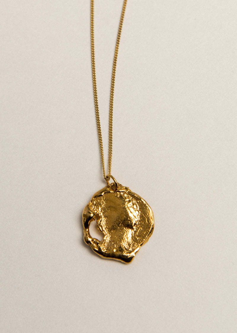Pamela Card Necklace - Faded Memory 24K Gold Plated
