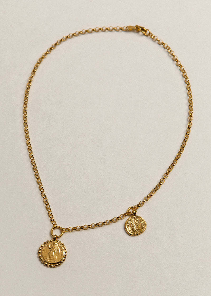 Pamela Card Necklace - Victorious Reflector - 24K Gold Vermeil