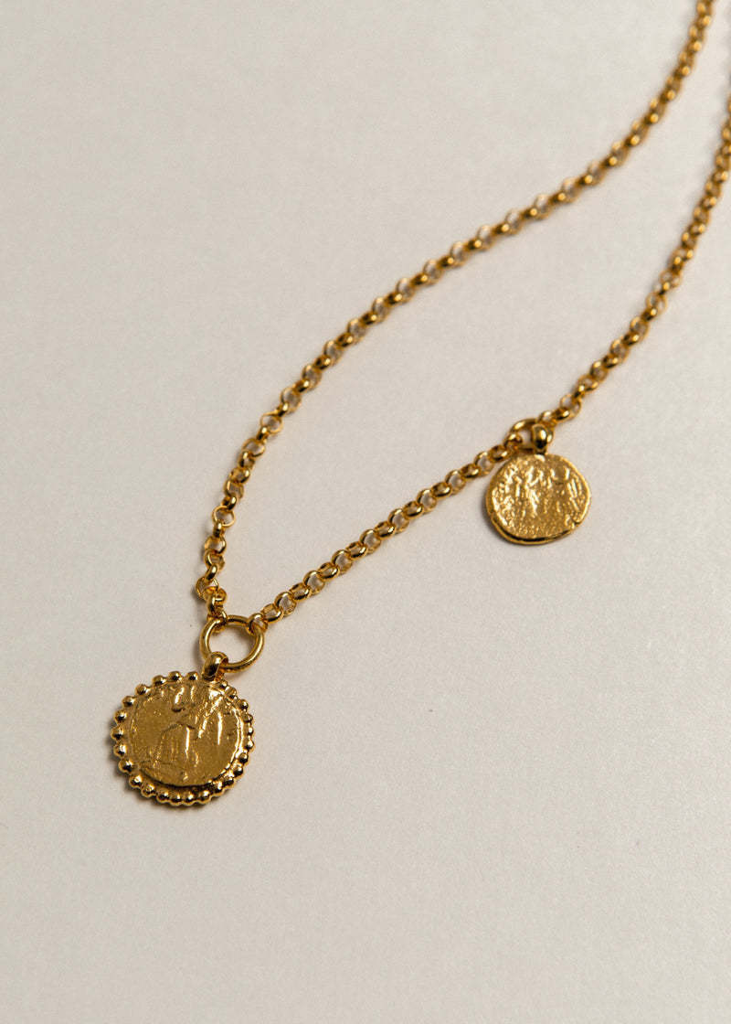 Pamela Card Necklace - Victorious Reflector - 24K Gold Vermeil