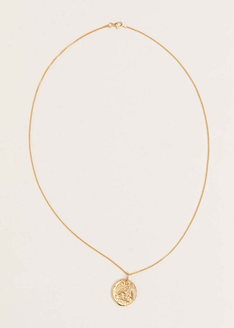 Pamela Card Necklace - Winged Victory - 24K Gold Plated