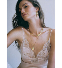 Pamela Card Necklace - Allegory of Estoi - 24K Gold Plated