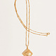 Pamela Card Necklace - Allegory of Estoi - 24K Gold Plated