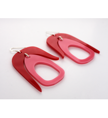Warren Steven Scott Earrings - Salish Chandelier - Red/Pink