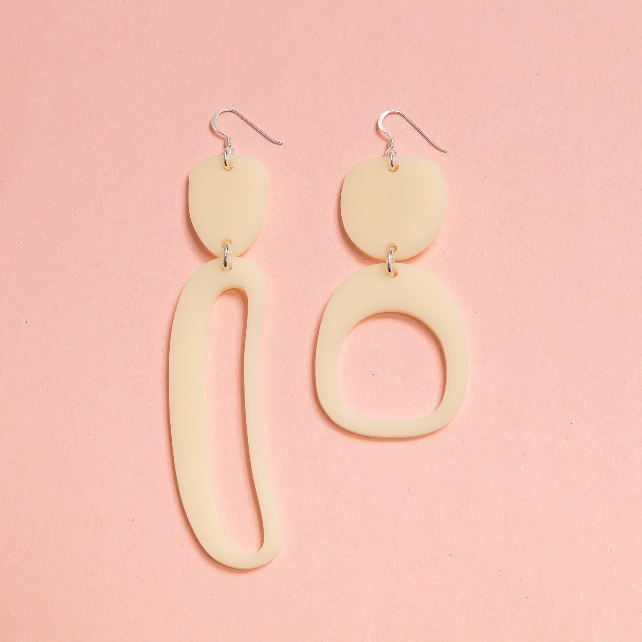 Warren Steven Scott Earrings - Mixed Ovoids -  Ivory