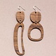 Warren Steven Scott Earrings - Mixed Ovoids -  Walnut