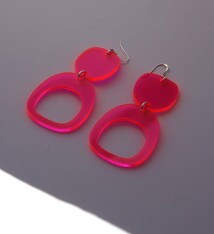 Warren Steven Scott Earrings - Inverted Ovoids -  Pink Pink
