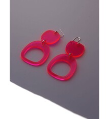 Warren Steven Scott Earrings - Inverted Ovoids -  Pink Pink