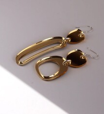 Warren Steven Scott Earrings - Mixed Ovoids - Mini -  Gold Mirror