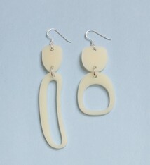 Warren Steven Scott Earrings - Mixed Ovoids - Mini -  Ivory