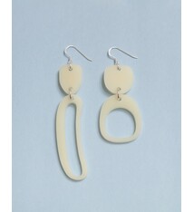 Warren Steven Scott Earrings - Mixed Ovoids - Mini -  Ivory