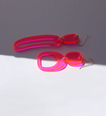 Warren Steven Scott Earrings - Mixed Ovoids - Mini -  Pink Pink