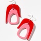 Warren Steven Scott Earrings - Salish Chandelier - Mini -  Red/Pink