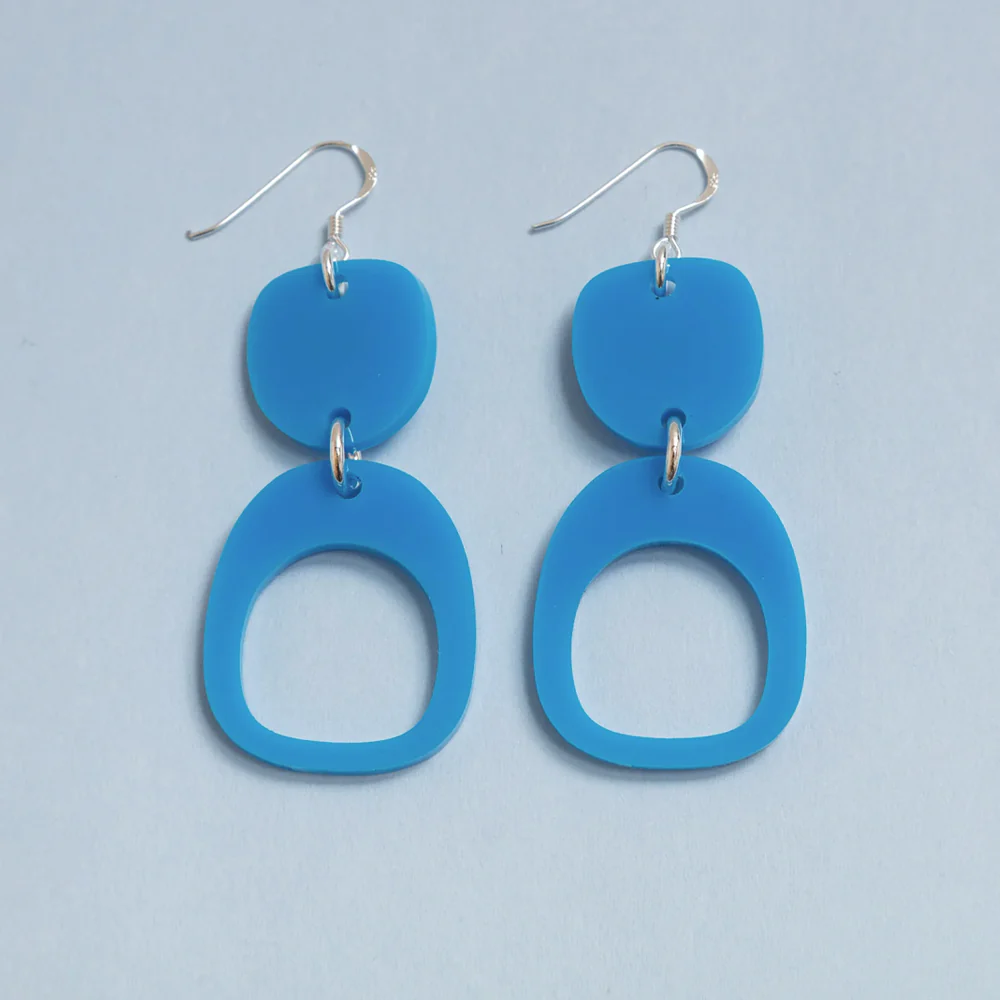 Warren Steven Scott Earrings - Inverted Ovoid Mini - Blue