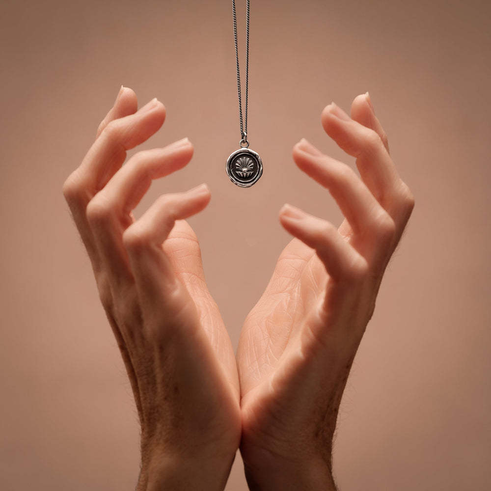 Pyrrha Necklace - The World Is Your Oyster Oxidized Sterling Silver